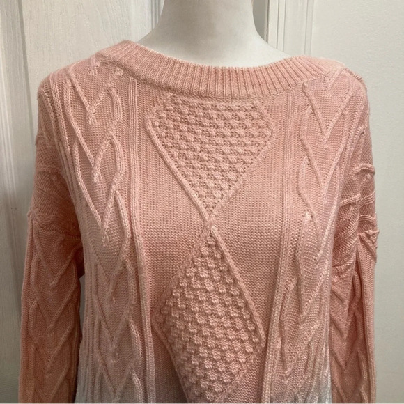 525 American Cableknit Crewneck Ombré Sweater Small - Picture 2 of 8
